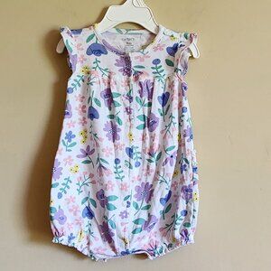 Carters Flower Romper With Ruffle Butt. Size 9 Months